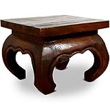 livasia Opiumtisch aus Massivholz – 24x24x20cm – Handgeschnitzter...