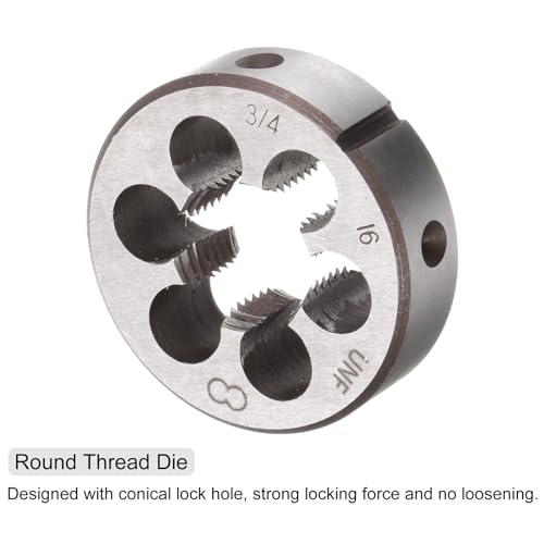 sourcing map 2pcs Tap and Die Set, 3/4-16 UNF Thread Tap & Round Die, Tapping Threading Tool Tap & Die Kit for Nut Screw Bolt Thread Repair 4 sourcing map 2pcs Tap and Die Set, 3/4-16 UNF Thread Tap & Round Die, Tapping Threading Tool Tap & Die Kit for Nut Screw Bolt Thread Repair - Image 4