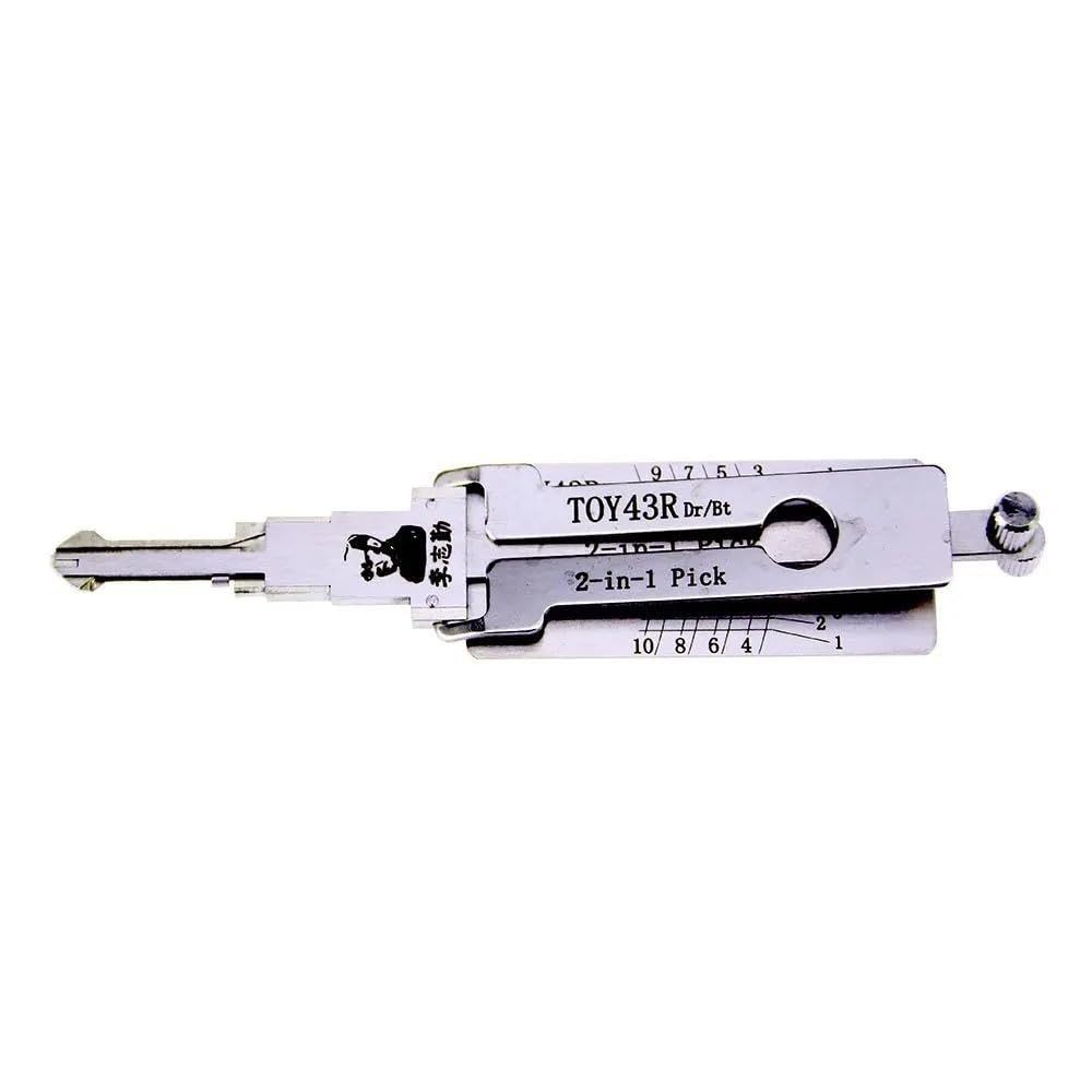 LiShi TOY43R 2 en 1 ganzúa y decodificador para coche, lector de llaves de coche, herramientas profesionales de cerrajero, ganzúas de bloqueo automático
