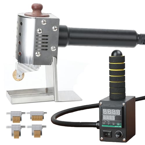 Handheld Hot Melt Glue Dispenser,Commercial Hot Melt Glue Machine With 4 different sized glue rollers/temperature Controllable,for Envelope/Packaging (150ml)