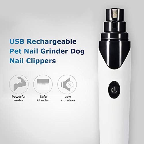 Sunbaca Cortador de unhas recarregável para animais de estimação Cortador de unhas para cães sem dor