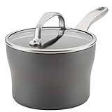 Anolon Allure Hard Anodized Nonstick Sauce Pan/Saucepan, 2 Quart, Gray