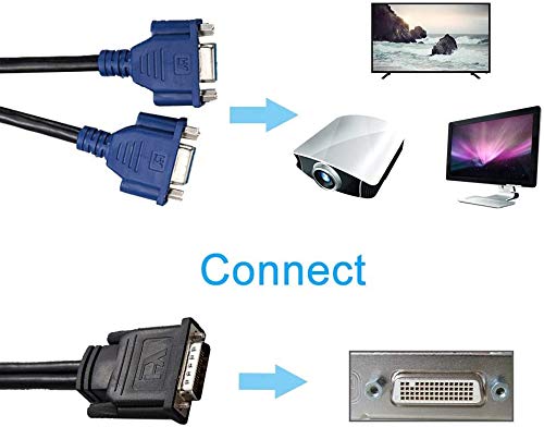 Zhiyuen® Dms-59 Pin Male To Dual Vga Female Y Splitter Video Card Adapter Cable #TOP5