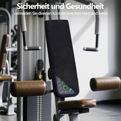 Flow fire Sporthandtuch Fitnessstudio, 120x50cm Handtuch Fitnessstudio mit Reißverschluss für Sport Gym Handtuch
