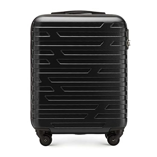 Maleta de equipaje premium para carretilla de WITTCHEN ABS 54 x 39 x 23 cm 2.8 kg 38 L Negro | Equipaje de mano 56-3A-391-10