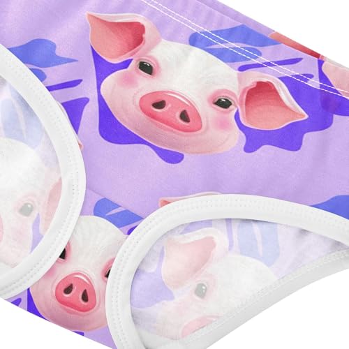 Cute Pig Funny Pink Toddler Underwear Floral 2t Cotton Little Girl Panties Flower Underpants Briefs4