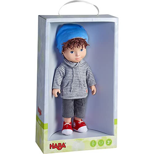 HABA 305584 - Spielpuppe Matti, HABA-Puppe mit weichem Körper, Gliedmaßen und Kopf aus Vinyl, 32 cm, Spielzeug ab 3 Jahren