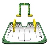 PuttOut Putting Mirror Trainer and Alignment Gate Yellow/Green