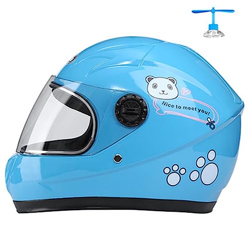 Casque De Moto Intégral Pour Enfants, Casque Intégral D'hiver Four Seasons Avec Pare-Soleil Et Bavoirs Chauds Complets Pour Enfants De 3 À 13 Ans A,47~54CM