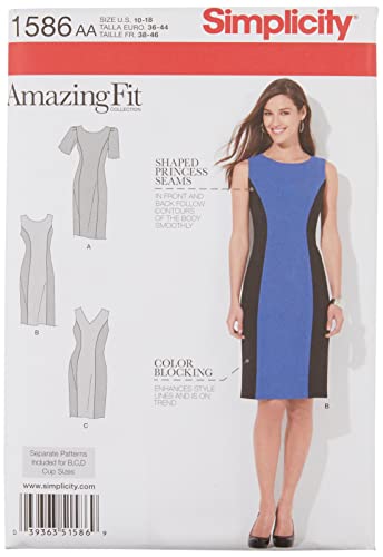 Simplicity 1586 Women's Fit Dress Sewing Pattern, Sizes 10-18