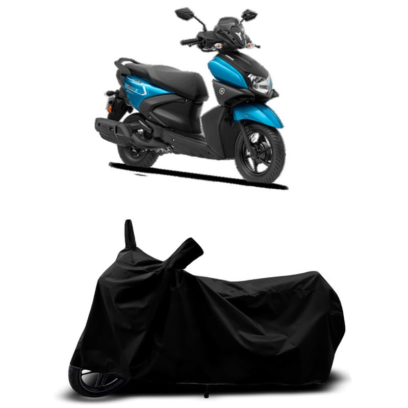 Image of DUFFEL-All Two Wheeler Bike /Scooty Body Cover Used for Yamaha Ray-ZR 125FI BS6 Heat Protectio /Water Resistance /UV-Rays /Birds Dropping /Scratchproof /Dust Proof /Waterproof All Variants [Black]