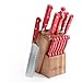 The Pioneer Woman Cowboy Rustic Cutlery Set, 14-Piece, Red
