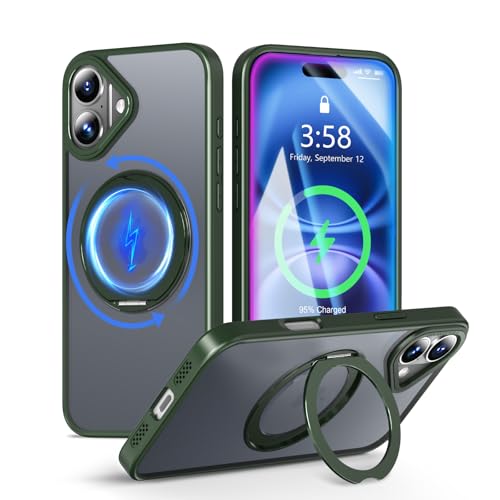 MINIKA iPhone 16 p P[X Magsafe Ή 360x] X^ht @\ X}zP[X ӂ16 P[X ČRMILKi ϏՌ ϖh~ wh~ }OZ[t O }Olbg CX[d ACtH16 X