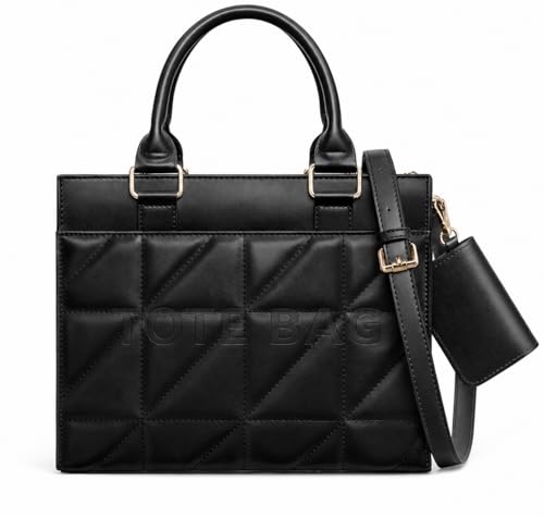 Bolso Tote Acolchado para Mujer, Pequeño y Estructurado