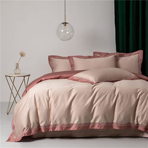 Trexd Queen King Size Duvet Cover Bed Linens Nordic 1000Tc Egyptian Cotton Bedding Sets Quilt Cover Comforter (Color : D, Size : Queen Size 4Pcs) #TOP2