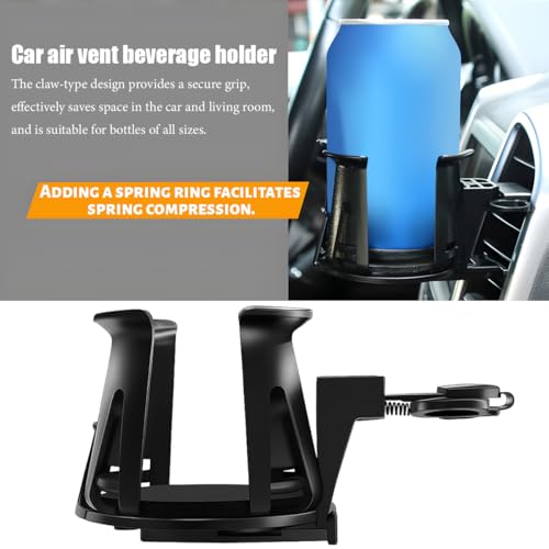 Portavasos para auto negro ajustable para ventilación miniatura 6