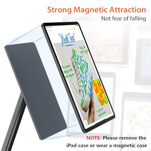 Image of Magnetic iPad Stand, KU XIU 360 Rotation Adjustable Tablet Holder for Desk, Foldable Metal Stand Compatible with iPad Pro 11 Inch 1st /2nd /3rd Gen, iPad Air 4th, iPad Air 5th(Gray)