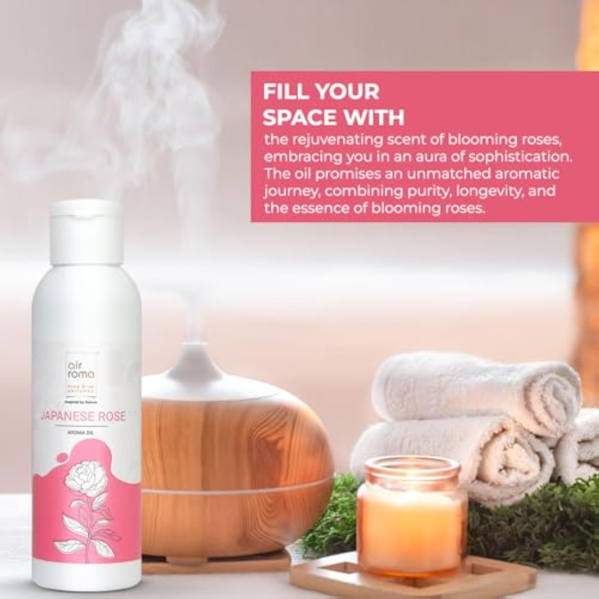 Japanese Rose Aroma Diffuser Oil, 100ml