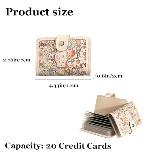 Credit Card Holder,Cute Flower Pattern Credit Card Bag,Slim Bifold Wallet,RFID Credit Card Wallet,Small Cute Card Holder for Women (Color 3)2