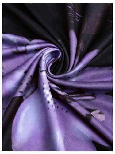 SweatyRocks Women's 2 Pack Fishtail Skirts Floral Print Ruched Ruffle Bodycon Long Skirt3