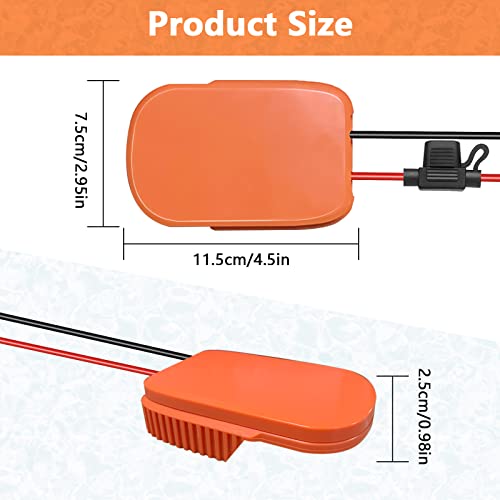 【2 Packs】 Power Wheel Adapter for AEG RIDGID 18V MAX Lithium Battery Adapter Power Wheels Battery Converter Kit with Fuses & Wire Terminals, 12AWG Wire, Power Connector for DIY Rc Car Toys