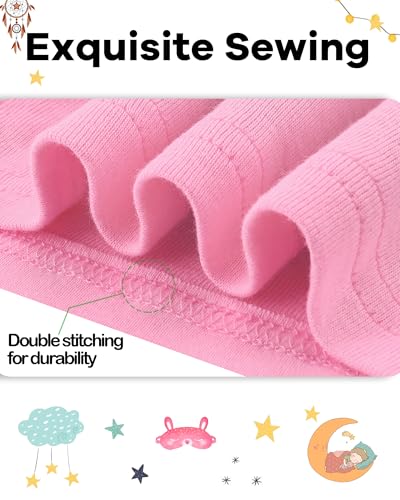 DAUGHTER QUEEN Girls 4 Pieces Cotton Pajamas Size 18 Months-12 Years4