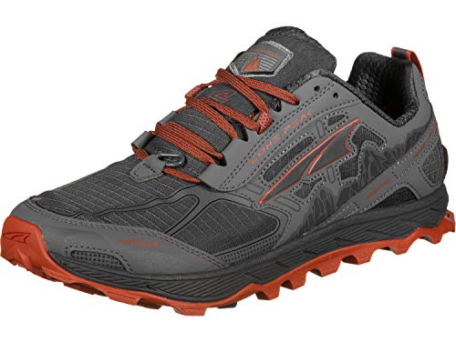 ALTRA Men's AFM1855F Lone Peak 4.0 Trail Running Shoe, Gray/Orange - 12 D(M) US