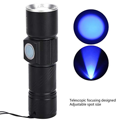 Lanterna, lanterna USB recarregável de liga de alumínio UV indicador de carregamento para jades para