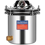 BASHISHAN 18L Steam Autoclave 19 QT Stainless Steel Portable Lab Autoclave 110V
