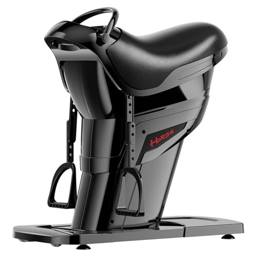 Simulador eléctrico de equitación, 20 ajustes de velocidad, capacidad de 330 libras, mejora el equilibrio y quema grasa, función Bluetooth, máquina de fitness para gimnasio en casa