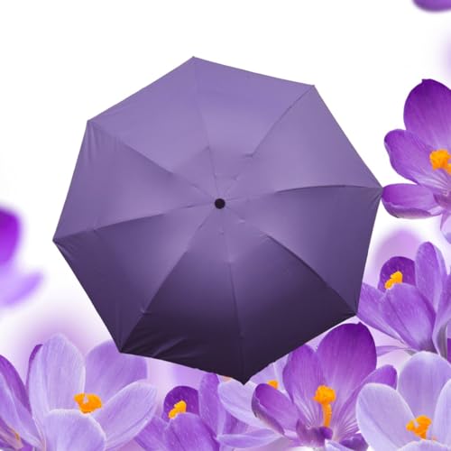Image of KEKEMI 3 Fold Plain Pipine Umbrella for Men & Women