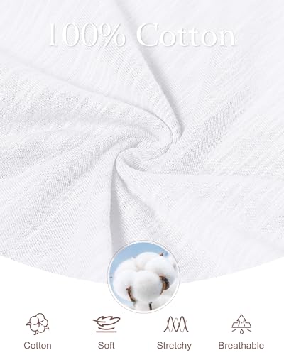 ROVENTIS Boys Henley Shirts Kids Short Sleeve Casual Button Down Cotton T-Shirts Summer Boy Tops Tees 9-10 Years Ivory