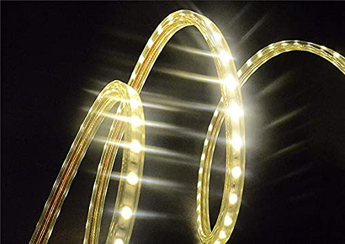 Image of Moonlight 3014 SMD LED Strip Rope Light, Waterproof Decorative led Light with Adapter. (Warm White /Yellow)-50 Meter
