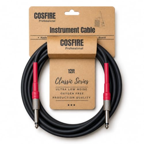 Classic 12 Feet (3.7 Meters) Straight to Straight Instrument Cabl...