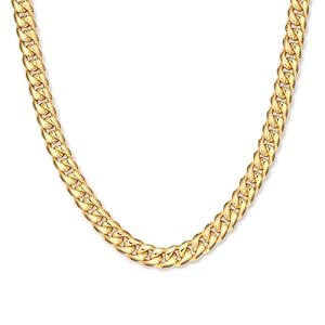 JAXXON Cadena de eslabones cubanos – Collar para hombre – Cierre de caja