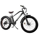 NAKTO Electric Bike, 1000W Electric Bike for Adults,48V 12Ah Removable Battery, 26×4.0' Fat Tire E-Bike, 28MPH Electric Mountain Commuting Cruise Electric Bicycle.