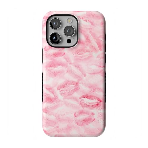 Casely iPhone 15 Pro Max Case | Sealed with a Kiss | Pink Lipstick | Bold Protective Design | Compatible with MagSafe