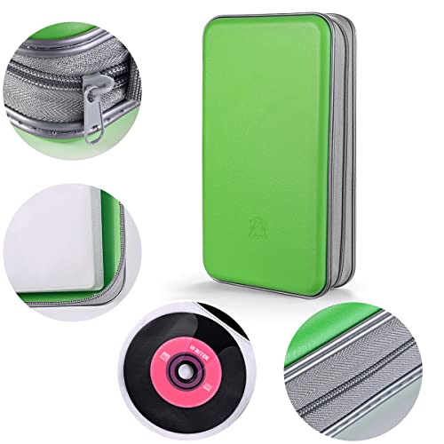 LIOVODE Bolsa de armazenamento de CD, suporte de CD com capacidade de 96, organizador de armazenamen
