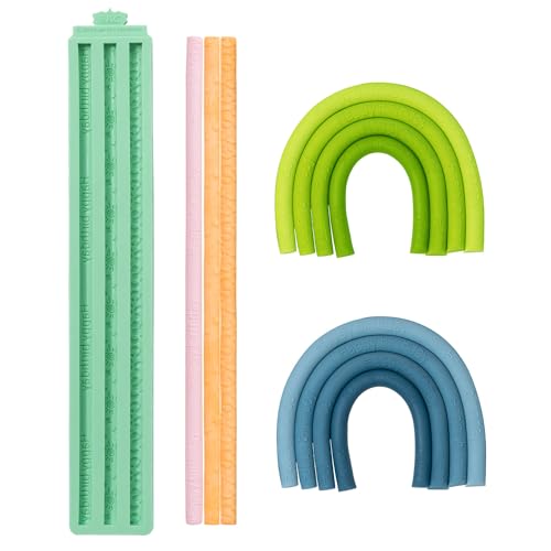 KALAIEN Hemp Rope Fondant Mold, Pearl Knit Rope Silicone Mold(Rainbow)