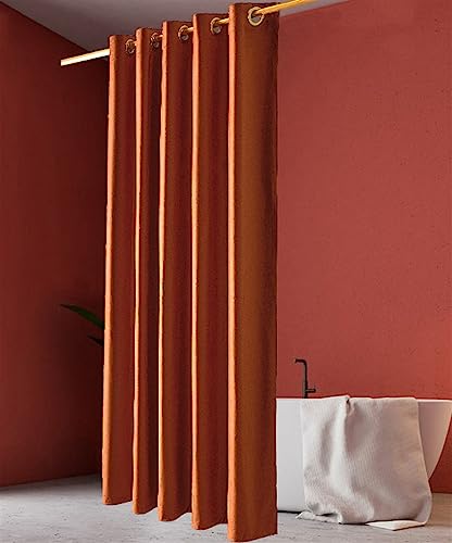 Liveinu Velvet Shower Curtain Modern Luxury Shower Curtains with Hooks,