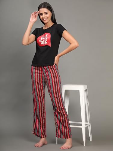 Image of B STORIES Women's Cotton Pyjama Set | Comfort and Relexed Nightsuit for Ladies