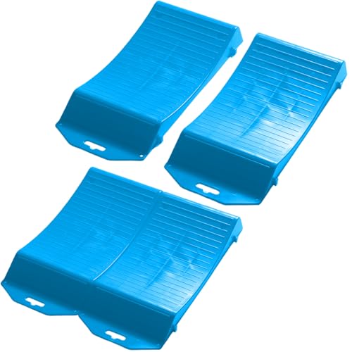 Blue Heavy-Duty Tire Saver Ramps - Set of 4