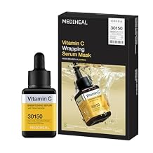 مجموعة MEDIHEAL Vitamin C Brightening Serum & Mask للعناية بالبشرة للعناية بالإشراق - توحيد لون البشرة، للبشرة غير المتساوية والباهتة - النياسيناميد، فيتامين C