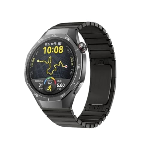[LOKLNEYK] �ɓK������Huawei Watch GT6 Pro /GT5 /5Pro GT4/3 46mm�ɓK������22mm�X�e�����X�X�`�[�����^���o���h(Dark Grey,For Huawei Watch GT5 46mm)