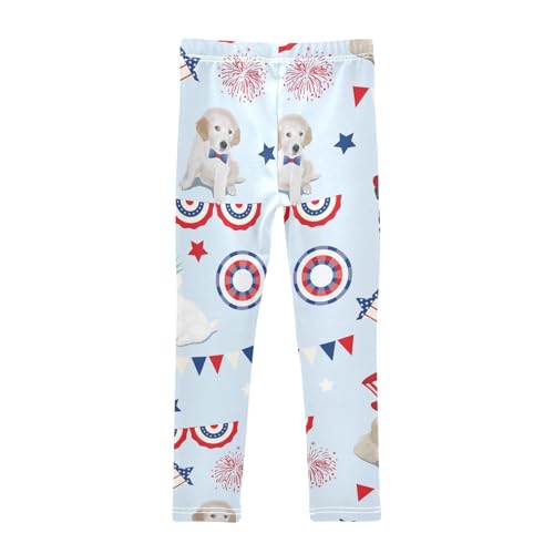 Dogs and Stars Girls Leggings,Workout Leggings for Girls Toddler Athletic Legging Size for 3-10T2