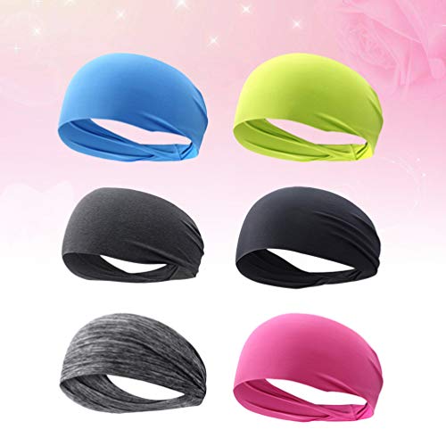 LIOOBO 6 peças Gorro de absorção de suor boné esportivo faixa de cabeça para corrida Crossfit ciclis