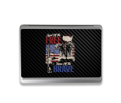 Image of MightySkins Carbon Fiber Skin Compatible with Microsoft Surface Laptop Studio 2 (2023) Full Wrap Kit - Land of The Free | Protective, Durable Textured Carbon Fiber Finish | Made in The USA