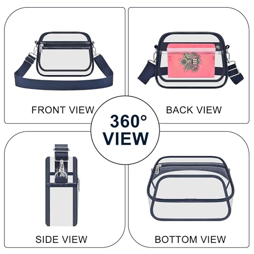 Image of Oraben Clear Bag for Stadium Events Clear Purse Stadium Bag Satchel Handbags for Sports Events Concerts Festivals | Stadium Approved