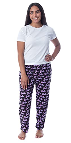 Mattel Womens' Barbie Logo All Over Print Loungewear Sleep Pajama Pants (Xs) #TOP3