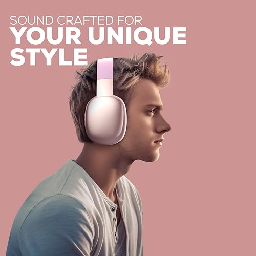 Gabba Goods Wireless Over Ear Bluetooth Headphones with Microphone - Wireless Headset -Noise Reduction - Bluetooth, Wired,Built in Micro SD for Travel, Home, Work TV,PC,Gaming,Cellphone (Pink) - Image 5